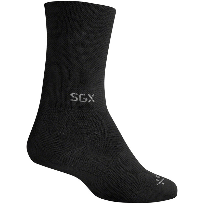 SockGuy SGX Raceday Socks – 5 inch, Black, Large/X-Large