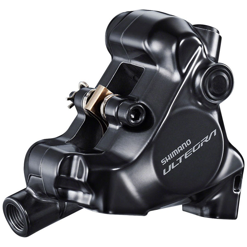 Shimano Ultegra BR-8170 Hydraulic Disc Brake Caliper – Front, Flat Mount, For 140/160mm Rotor, Finned Resin Brake Pads