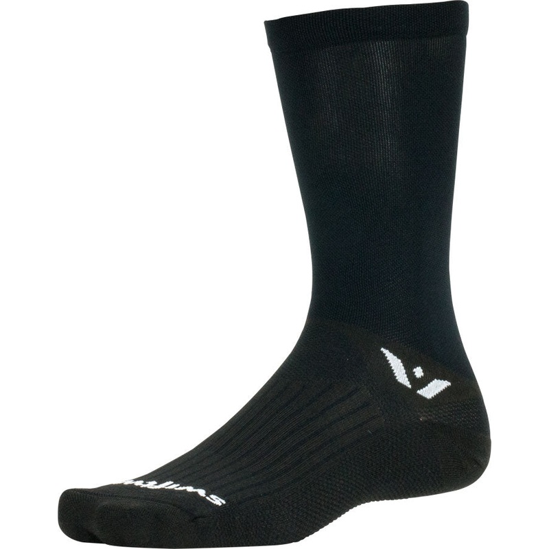 Swiftwick Aspire Crew Socks – 7″ Black Large