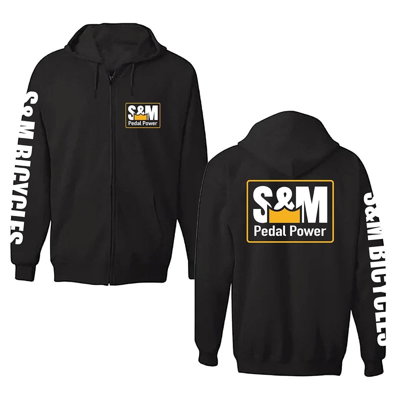 S&M Pedal Power Zip Up Hoodie – Black Small