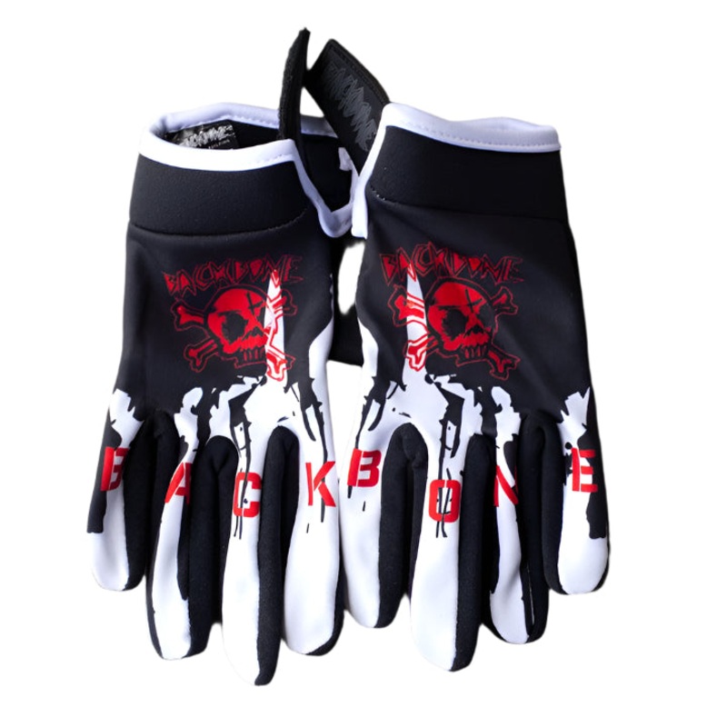 Backbone Gnar Drip Adult Gloves Black/White XXS