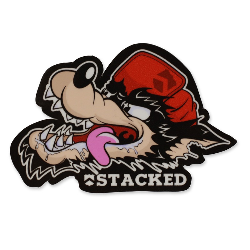 3 Stacked Wolf Head Sticker 1 sticker