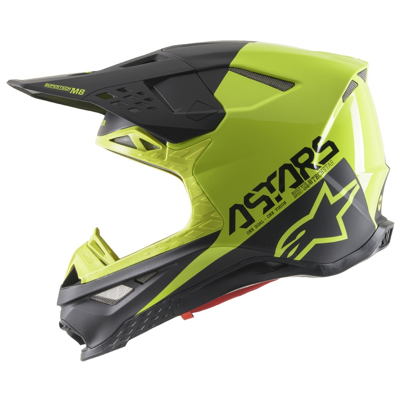 ALPINESTARS Supertech M-8 Echo Helmet Black/Hi-Vis Yellow Small