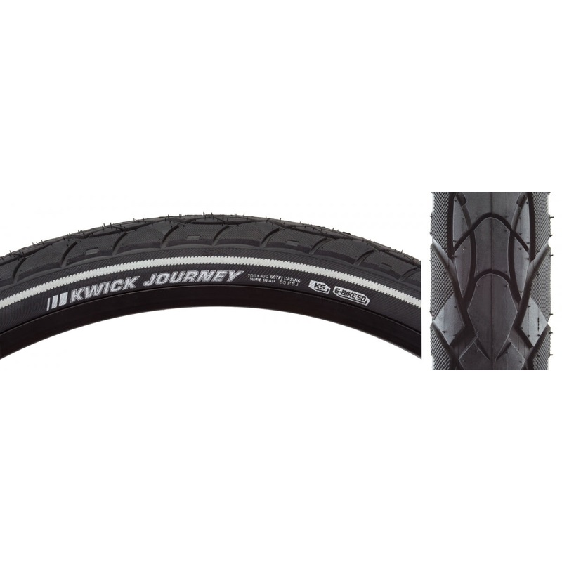 Tire Ken Kwick Journey Sport 700X42 Black/Bk/Ref Src/Ks/60 Wire 55Psi E50