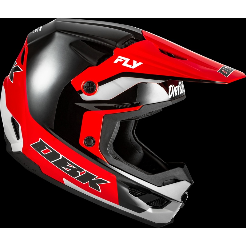 FLY RACING Kinetic Dbk Helmet Black/Red/Grey Sm