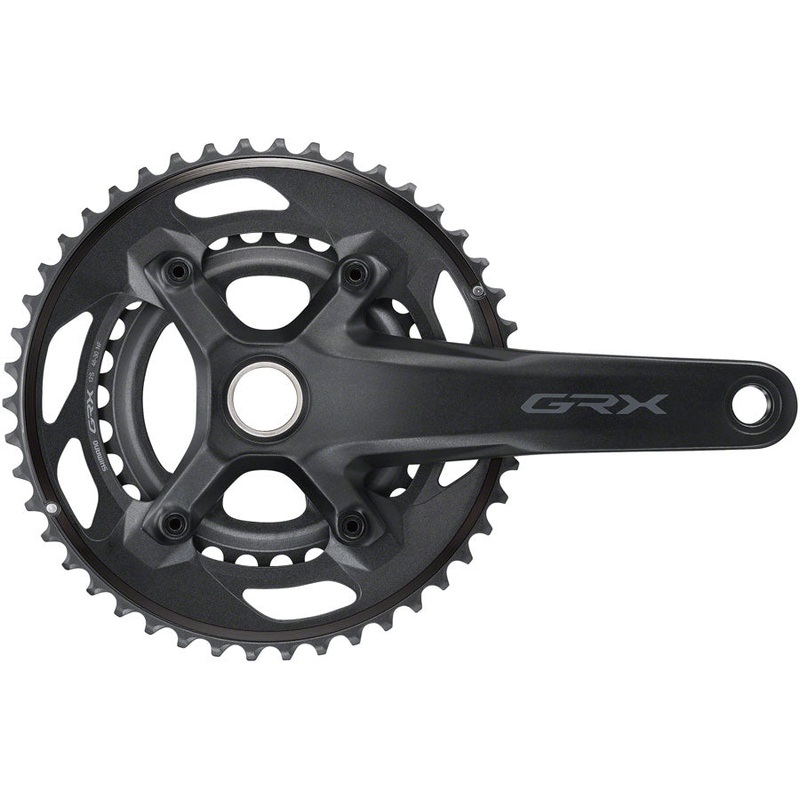 Shimano GRX FC-RX610-2 Crankset – 172.5mm, 12-Speed, 46/30t, 110/80 BCD, Hollowtech II Spindle Interface, Black