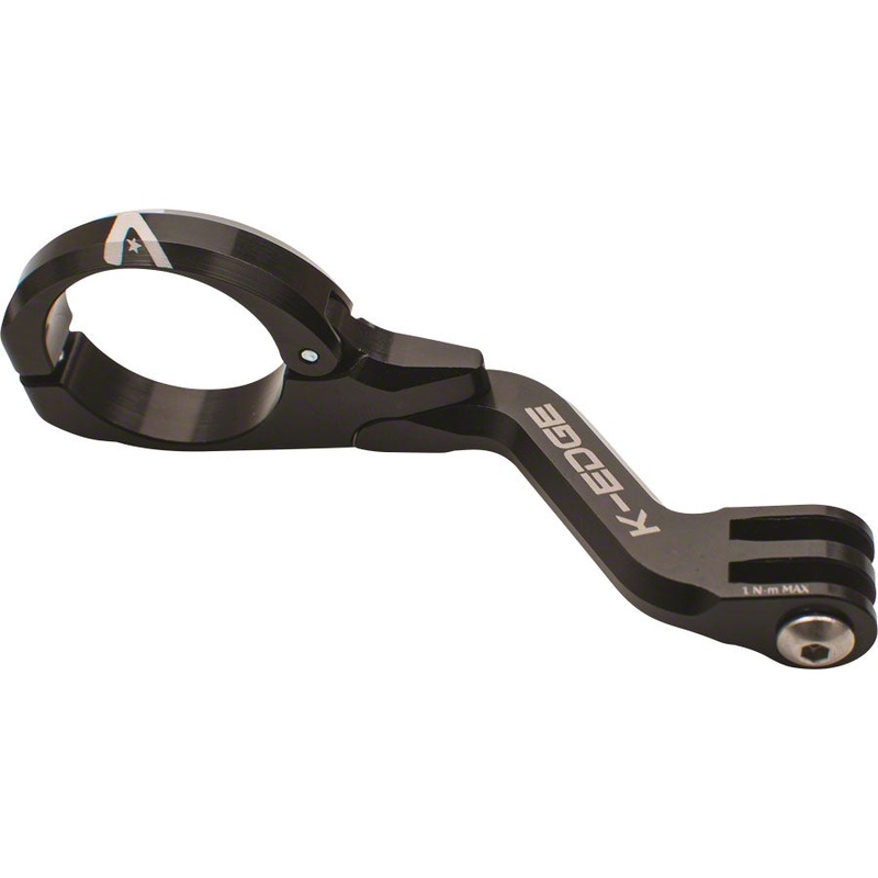 K-EDGE Go Big Pro Universal Action Camera and Light On-Center Handlebar Mount 31.8mm: Black