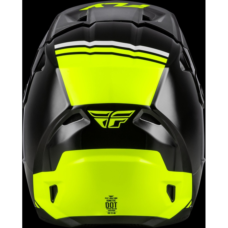 FLY RACING Kinetic Verdict Helmet Black/Hi-Vis/Grey Sm