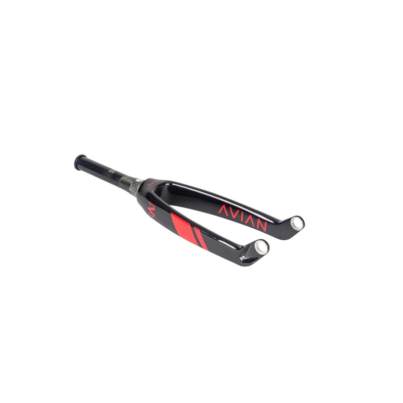 Avian Versus Tapered Carbon BMX Fork-20″X1 1/8-1.5″-Gloss Red Evo 20mm