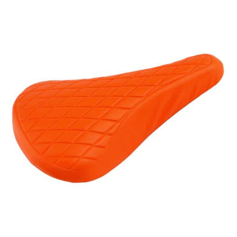 Quilted BMX / Road Retro Railed Seat – Orange