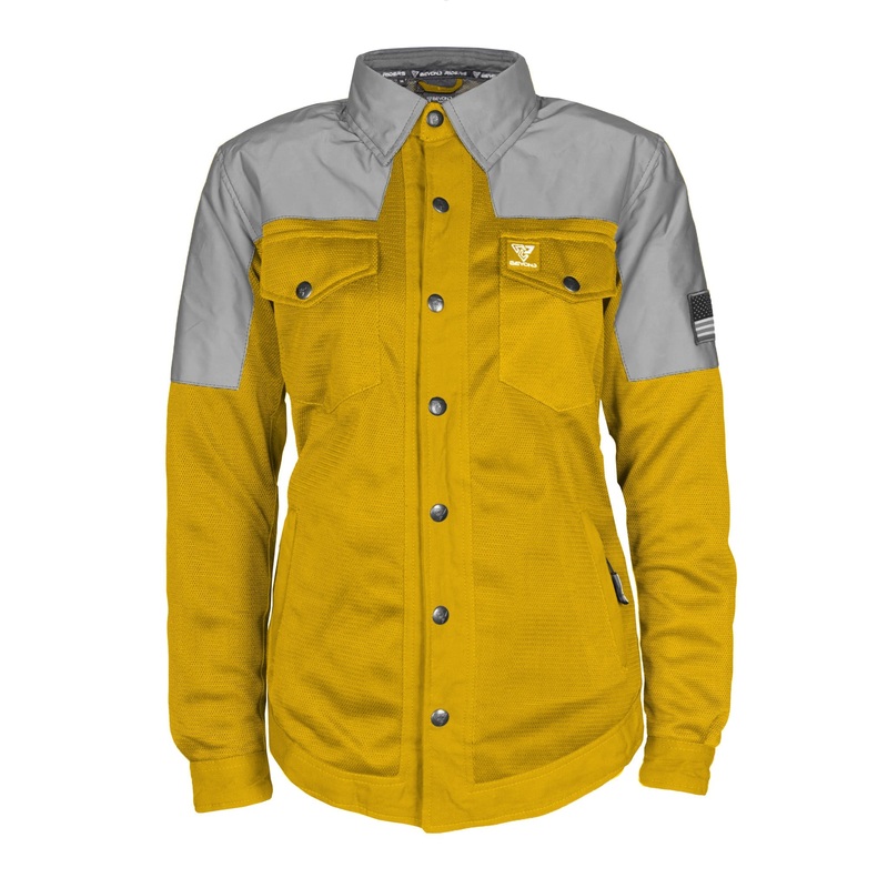 Summer Mesh Reflective Shirt Yellow Eclipse for Women – with Pads Yellow Eclipse XXS