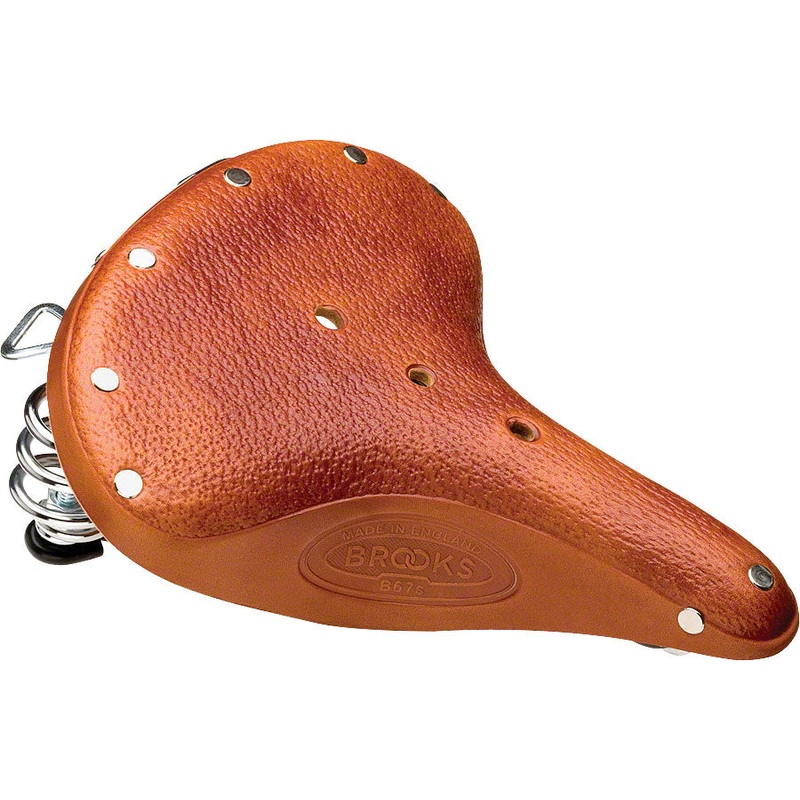 Brooks B67 Saddle – Steel, Honey, Women’s