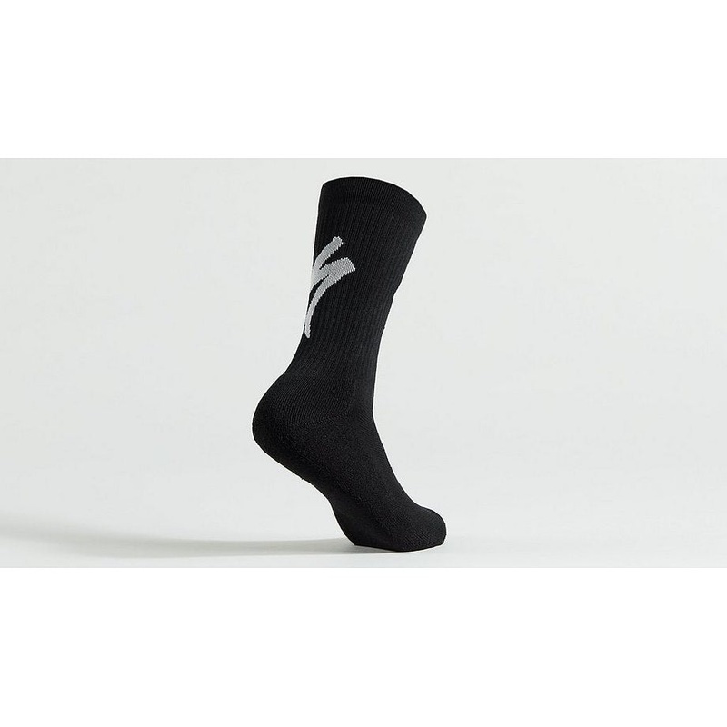 Specialized techno mtb tall logo sock black/white xl