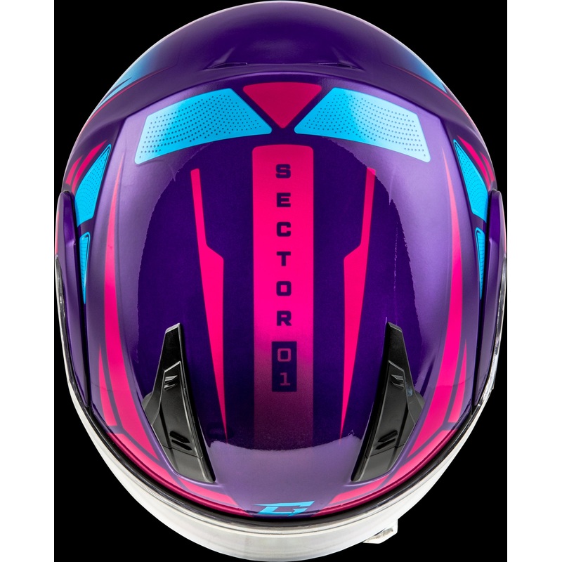 GMAX Md-04s Sector Snow Helmet W/ Electric Shield Violet/Pink Sm