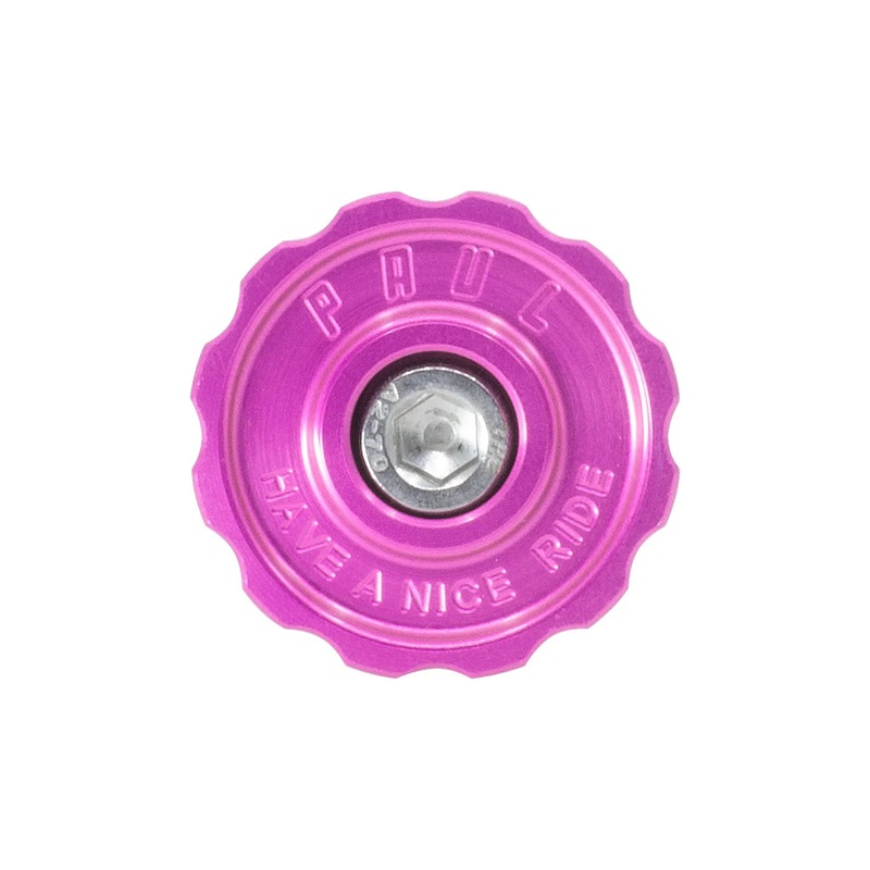 Paul Components Aluminum Top Cap for 1-1/8″ Stems – Pink – Made in the USA
