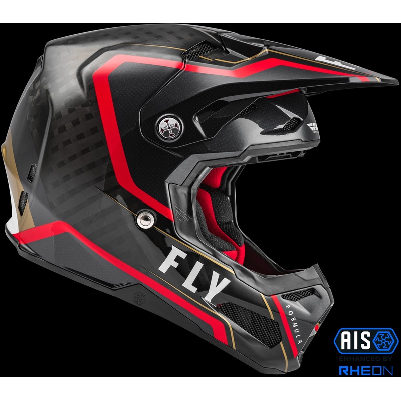 FLY RACING Formula Carbon Axon Helmet Black/Red Lg