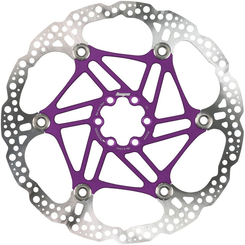 Hope Floating Disc Brake Rotor – 220mm, 6-Bolt, Purple