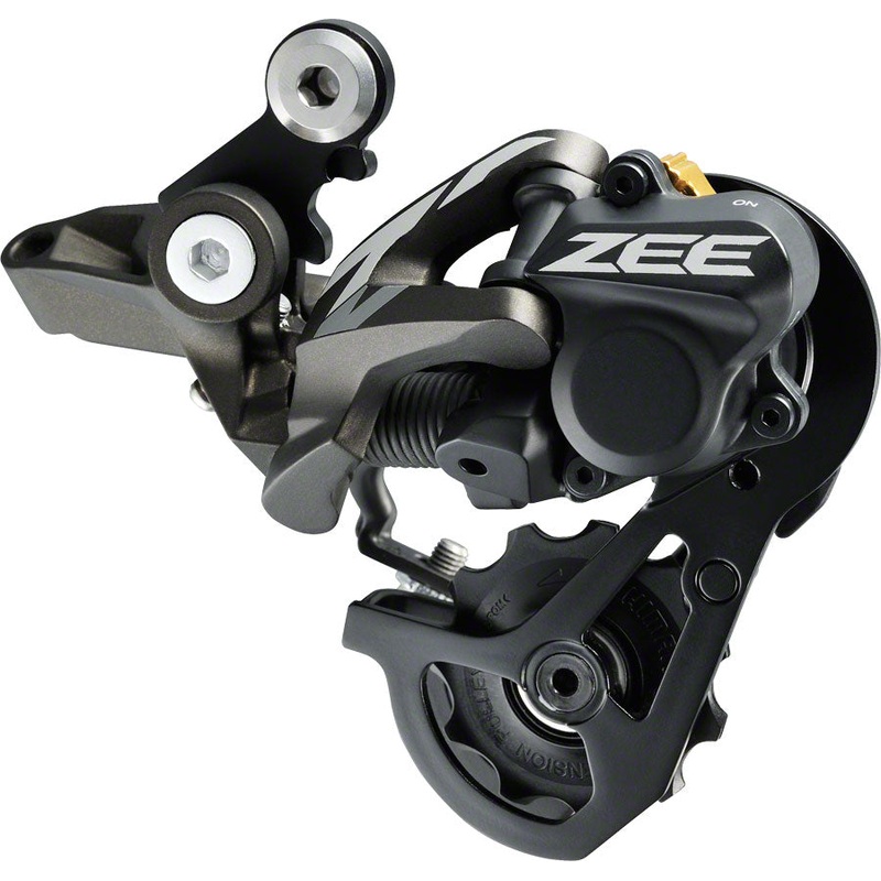 Shimano ZEE RD-M640-SS Rear Derailleur – 10 Speed, Short Cage, Gray, With Clutch, Wide Ratio for Freeride