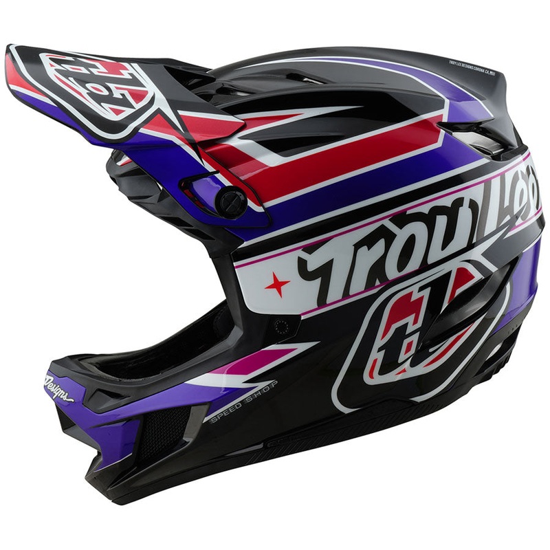 Troy Lee Designs D4 Polyacrylite Helmet  Linear Black X-Large