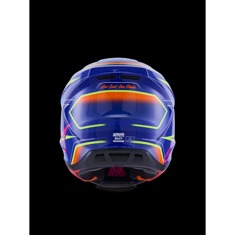 ALPINESTARS 2026 Sm7 Cast Helmet Blue/Pink/Yellow Fluo Small
