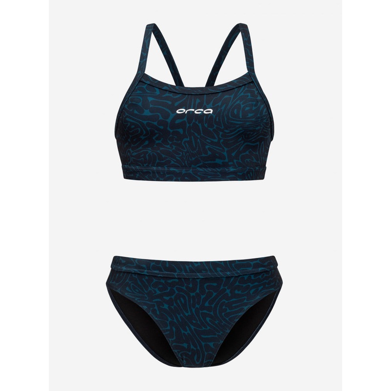 Women’s Orca Core Bikini Swimsuit Dark Blue Diploria Medium (12)