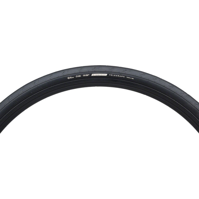Teravail Telegraph Tire – 700 x 35, Tubeless, Folding, Black, Light and Supple