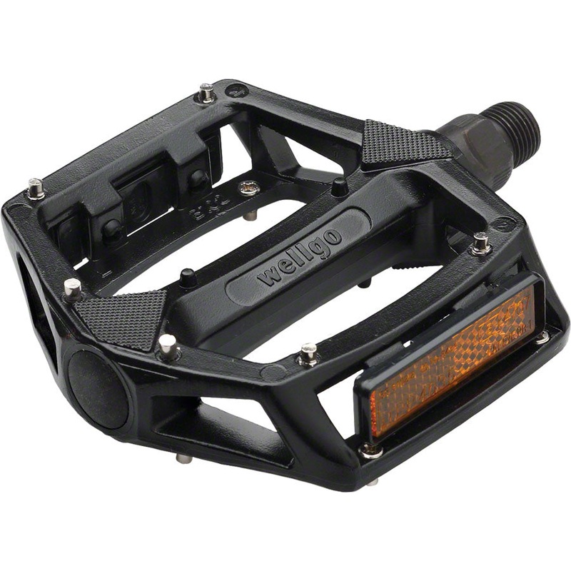 Wellgo B102 Pedals – Platform, Aluminum, 1/2″, Black