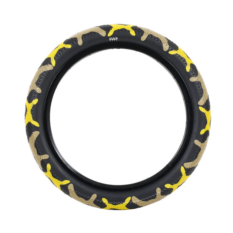 26×2.10 Cult Vans BMX Tire – Yellow Camo & Black