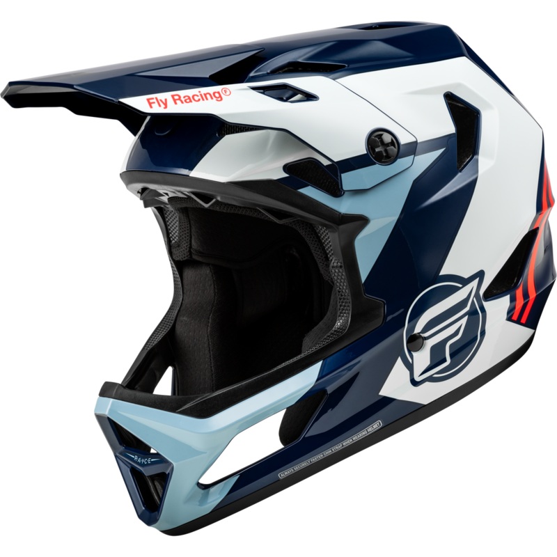 Fly Rayce Full Face BMX / DH Helmet – sz Adult M – Red/White/Blue
