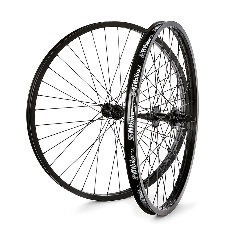 26″ Fit OEM BMX Wheelset (Pair) – 10t RHD – Male – Sealed – Black