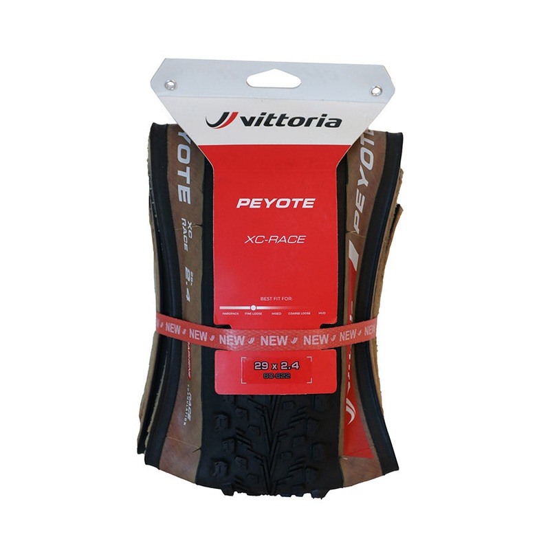 Vittoria Peyote XC Race Tire – 29 x 2.25, Tubeless, Folding, Brown, Graphene + Silica, G2.0