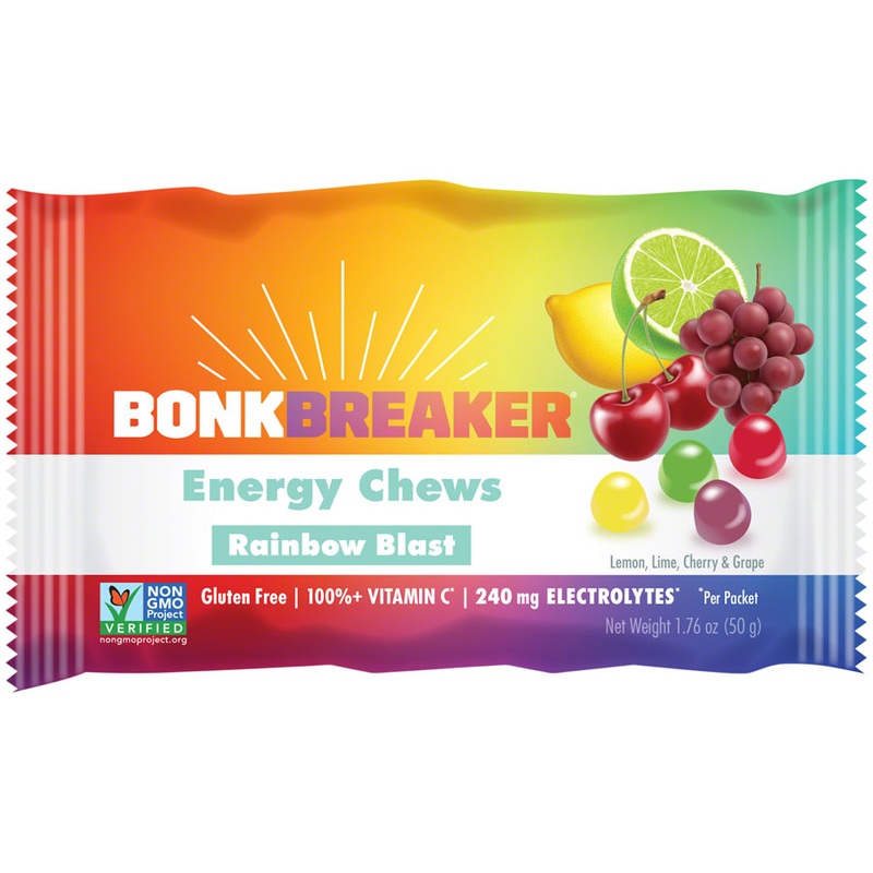Bonk Breaker Energy Chews – Rainbow Blast, Box of 10 Packs