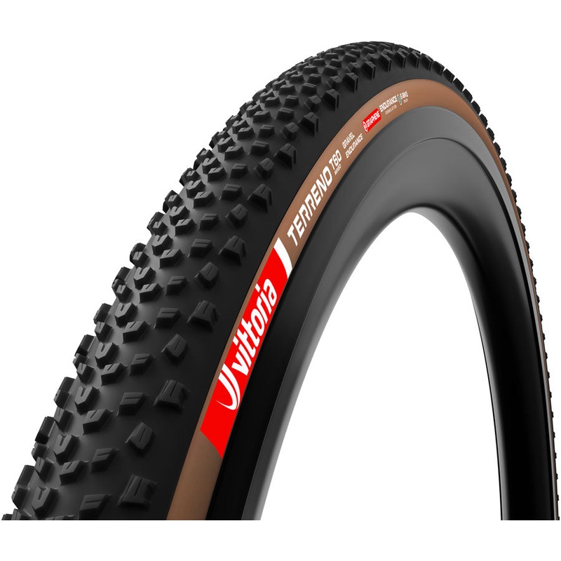 Vittoria Terreno T60 Mixed Tire – 700 x 40 Tubeless Folding BLK/Brown Gravel Endurance Graphene G2.0